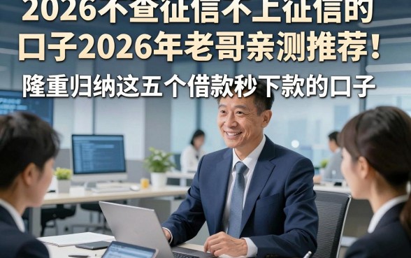 2026不查征信不上征信的口子2026年老哥亲测推荐!隆重归纳这五个借款秒下款的口子