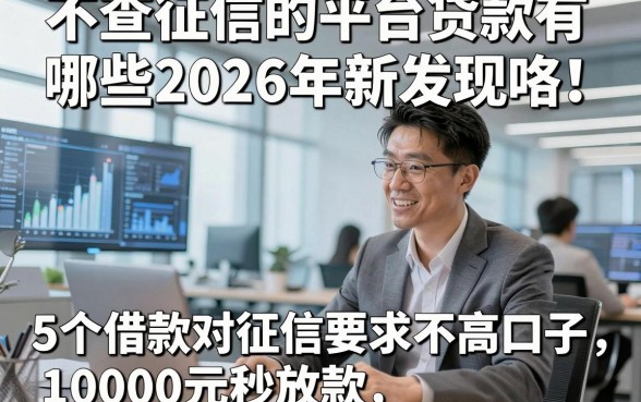 不查征信的平台贷款有哪些2026年新发现咯！专业说明5个借款对征信要求不高口子10000元秒放款