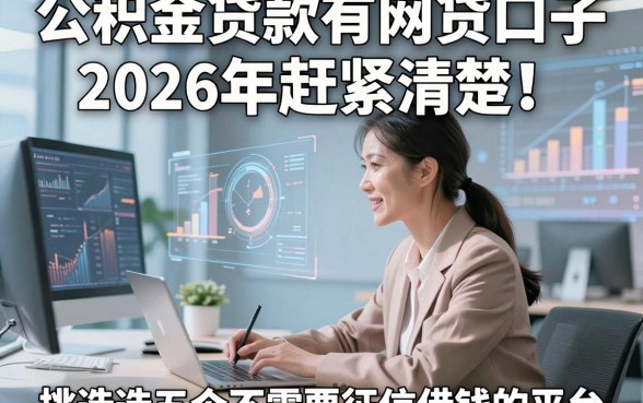 公积金贷款有网贷口子2026年赶紧清楚！顺便挑选这五个不需要征信借钱的平台