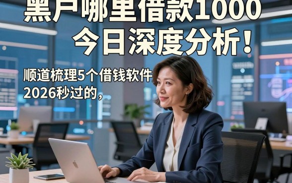黑户哪里借款1000今日深度分析！顺道梳理5个借钱软件2026秒过的
