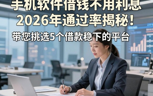 手机软件借钱不用利息2026年通过率揭秘！带您挑选5个借款稳下的平台