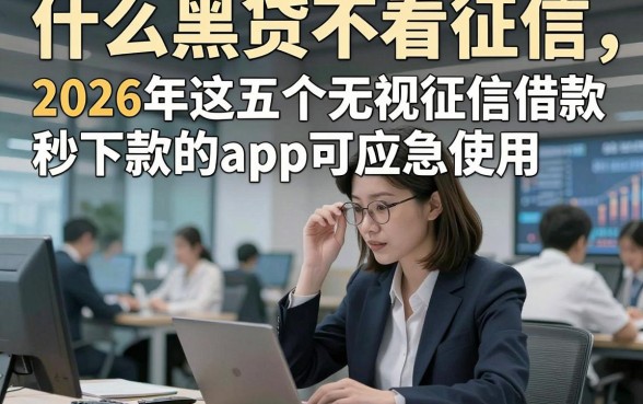 什么黑贷不看征信，2026年这五个无视征信借款秒下款的app可应急使用