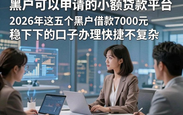 黑户可以申请的小额贷款平台，2026年这五个黑户借款7000元稳下的口子办理快捷不复杂