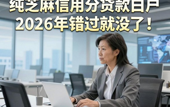 纯芝麻信用分贷款白户2026年错过就没了！归纳​这五个不看重通话的口子