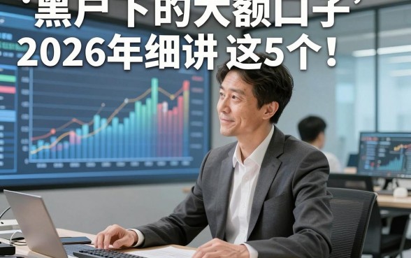 黑户下的大额口子2026年细讲​这5个！本篇为您深度研讨！