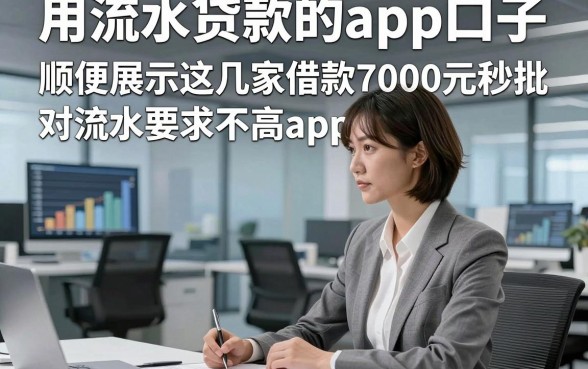 用流水贷款的app口子，顺便展示这几家借款7000元秒批对流水要求不高app