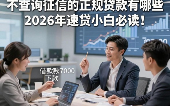 不查询征信的正规贷款有哪些2026年速贷小白必读！详述这五个无视征信的借款7000稳下款的app