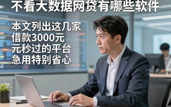 不看大数据网贷有哪些软件，本文列出这几家借款3000元秒过的平台急用特别省心