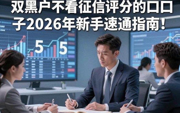 双黑户不看征信评分的口子2026年新手速通指南！同时展示这5个借款秒下对征信要求不高的口子