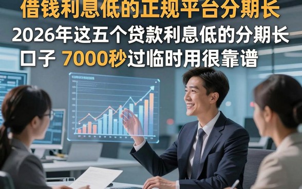 借钱利息低的正规平台分期长，2026年这五个贷款利息低的分期长口子7000秒过临时用很靠谱