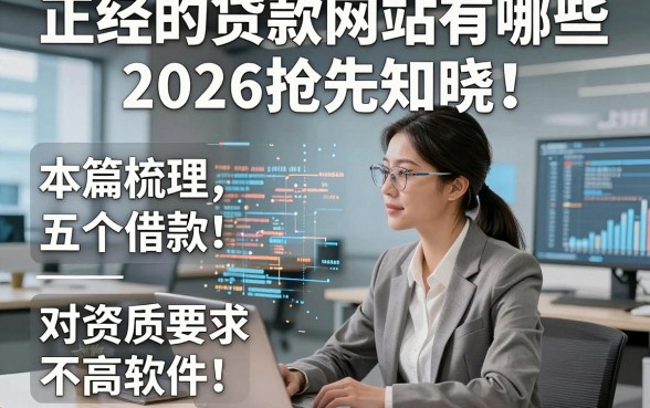 正经的贷款网站有哪些2026抢先知晓！本篇梳理五个借款对资质要求不高软件
