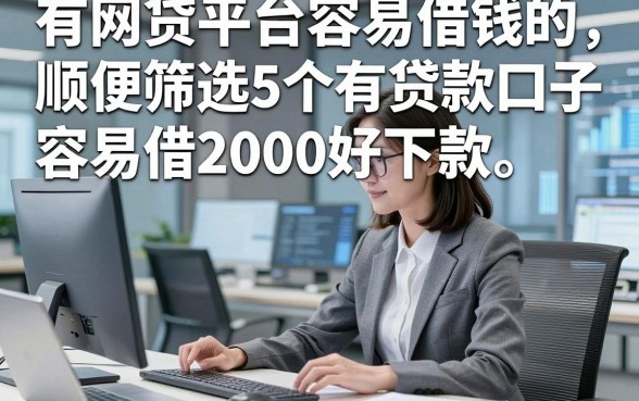 有网贷平台容易借钱的，顺便筛选5个有贷款口子容易借2000好下款