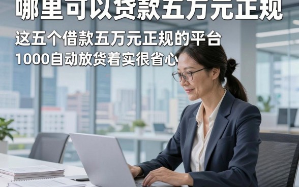 哪里可以贷款五万元正规，这五个借款五万元正规的平台1000自动放款着实很省心