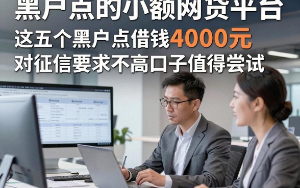 黑户点的小额网贷平台，这五个黑户点借钱4000元对征信要求不高口子值得尝试