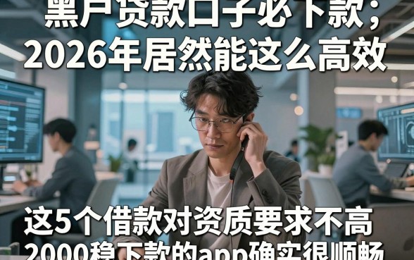 黑户贷款口子必下款2026年居然能这么高效，这5个借款对资质要求不高2000稳下款的app确实很顺畅