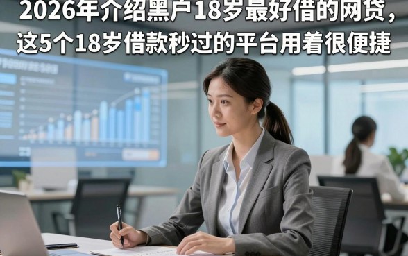 2026年介绍黑户18岁最好借的网贷，这5个18岁借款秒过的平台用着很便捷