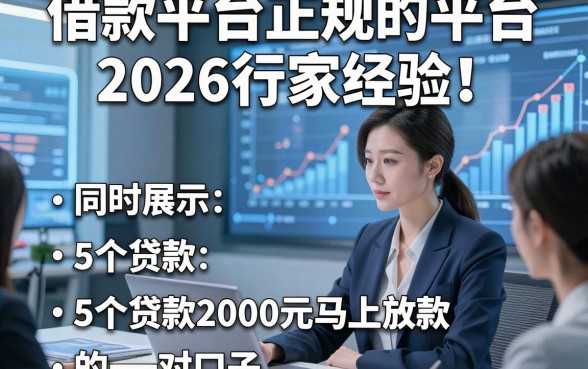 借款平台正规的平台2026行家经验！同时展示5个贷款2000元马上放款的对口子