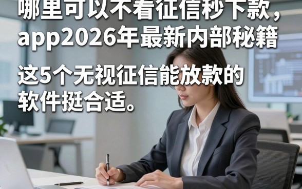 哪里可以不看征信秒下款app2026年最新内部秘籍，这5个无视征信能放款的软件挺合适
