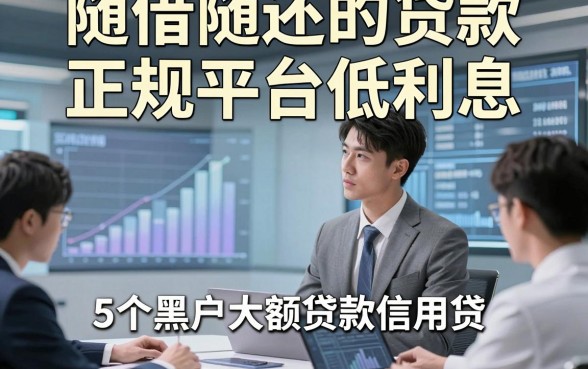 随借随还的贷款正规平台低利息，拆解​5个黑户大额贷款信用贷