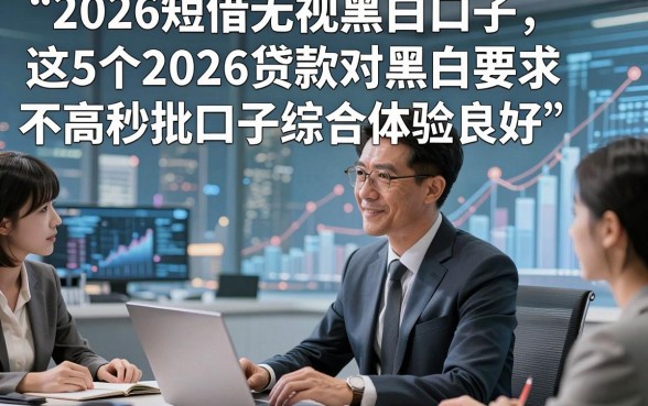 2026短借无视黑白口子，这5个2026贷款对黑白要求不高秒批口子综合体验良好