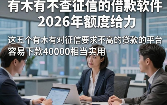 有木有不查征信的借款软件2026年额度给力，这五个有木有对征信要求不高的贷款的平台容易下款40000相当实用