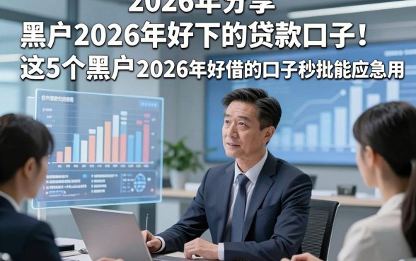 2026年分享​黑户2026年好下的贷款口子！这5个黑户2026年好借的口子秒批能应急用