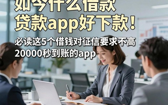 如今什么借款贷款app好下款！必读这5个借钱对征信要求不高20000秒到账的app