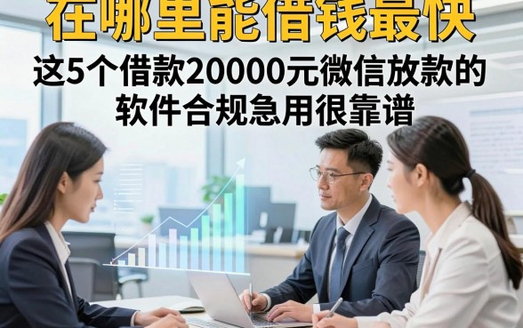 在哪里能借钱最快,这5个借款20000元微信放款的软件合规急用很靠谱