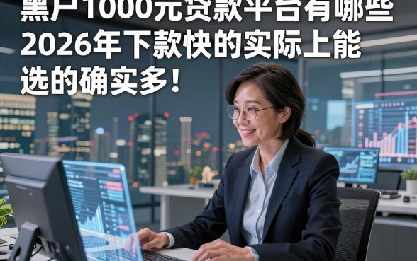 黑户1000元贷款平台有哪些2026年下款快的实际上能选的确实多！，本篇深入解说这5个黑户网贷口子！