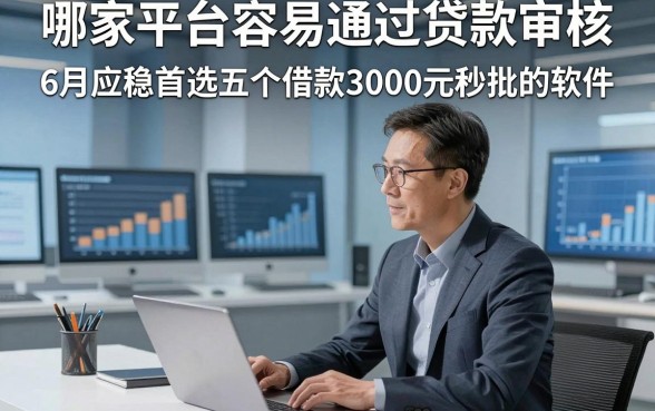 哪家平台容易通过贷款审核，6月应急首选五个借款3000元秒批的软件