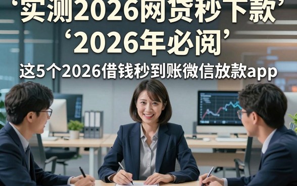 实测2026网贷秒下款，2026年必阅​这5个2026借钱秒到账微信放款app