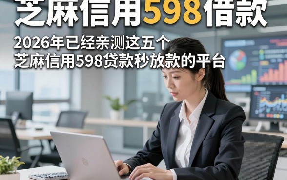 芝麻信用598借款，2026年已经亲测这五个芝麻信用598贷款秒放款的平台