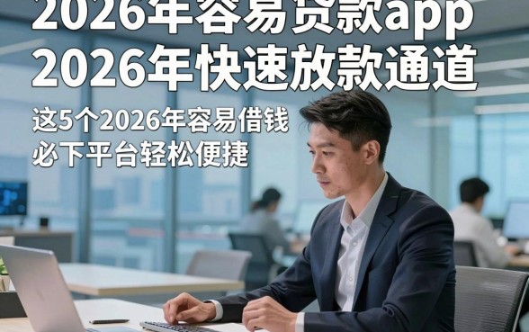 2026年容易贷款app2026年快速放款通道，这5个2026年容易借钱必下的平台使用轻松便捷