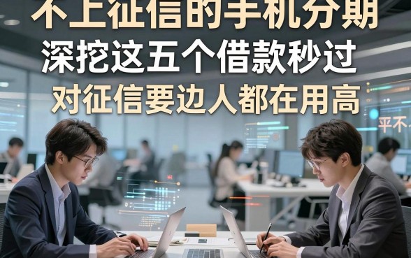 不上征信的手机分期，深挖这五个借款秒过 对征信要求不高 的平台身边人都在用