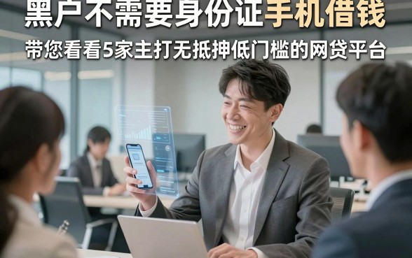 黑户不需要身份证手机借钱，带您看看5家主打无抵押低门槛的网贷平台