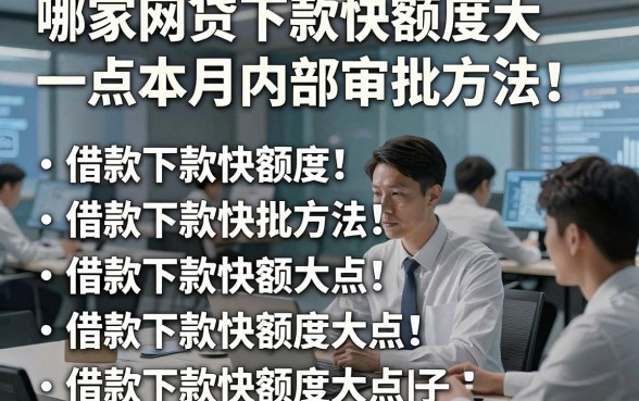 哪家网贷下款快额度大一点本月内部审批方法！同时整理五个借款下款快额度大点的口子