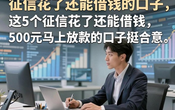 征信花了还能借钱的口子，这5个征信花了还能借钱500元马上放款的口子挺合意