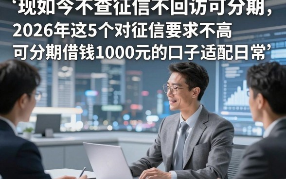 现如今不查征信不回访可分期，2026年这5个对征信要求不高可分期借钱1000元的口子适配日常