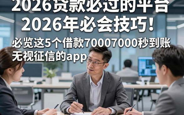 2026贷款必过的平台2026年必会技巧！必览这5个借款7000秒到账无视征信的app