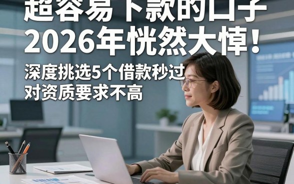 超容易下款的口子2026年恍然大悟！深度挑选5个借款秒过 对资质要求不高 的口子