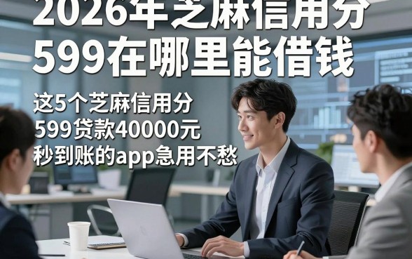 2026年芝麻信用分599在哪里能借钱，这5个芝麻信用分599贷款40000元秒到账的app急用不愁