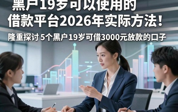 黑户19岁可以使用的借款平台2026年实际方法！隆重探讨5个黑户19岁可借3000元放款的口子