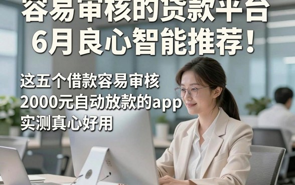 容易审核的贷款平台6月良心智能推荐！这五个借款容易审核2000元自动放款的app实测真心好用