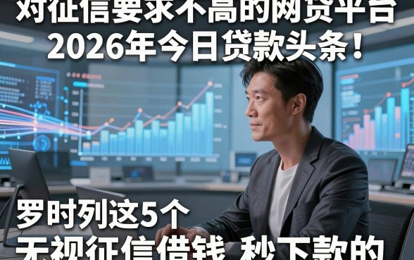 对征信要求不高的网贷平台2026年今日贷款头条！同时罗列这5个无视征信借钱秒下款的app