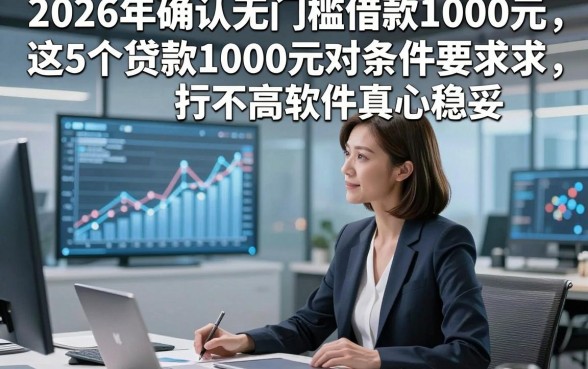 2026年确认无门槛借款1000元，这5个贷款1000元对条件要求不高软件真心稳妥