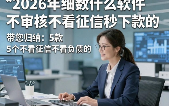 2026年细数什么软件不审核不看征信秒下款的，带您归纳5个不看征信不看负债的贷款