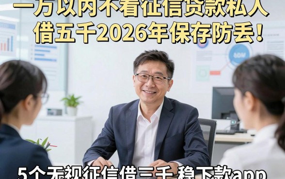 一万以内不看征信贷款私人借五千2026年保存防丢！说明5个无视征信借三千稳下款app