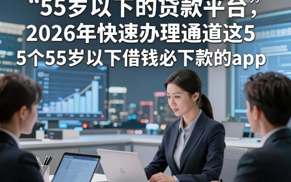 55岁以下的贷款平台，2026年快速办理通道这5个55岁以下借钱必下款的app