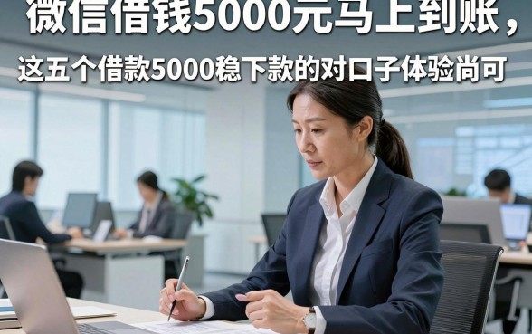 微信借钱5000元马上到账，同时筛选这五个借款5000稳下款的对口子体验尚可