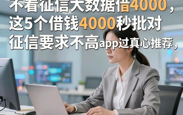不看征信大数据借4000，这5个借钱4000秒批对征信要求不高app用过真心推荐